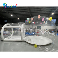 Tente bulle transparente pour 6 à 8 personnes, tente géodésique gonflable transparente pour le glamping, tente igloo