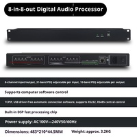 Processeur audio numérique Shenbao Modèle 1 8 entrées 8 sorties, égaliseur d'effets pour enceintes Line Array de scène professionnelles