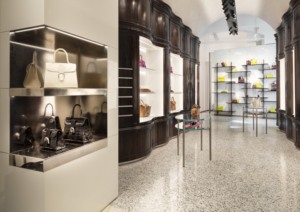 Diseño de interiores de boutique de bolsos de lujo: accesorios de tienda elegantes y vitrinas para bolsos de prestigio - Product Image 4