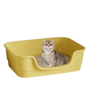 Extra-<b>large</b> open-style anti-splash cat litter <b>box</b>, extra-<b>large</b> semi-enclosed cat litter <b>box</b>, custom-made. - Product Image 2