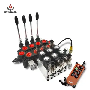 Hy-waloil ZT-L20 4 Spools Wireless Electro-hydraulic Pneumatic Cable Remote Microswitch Pilot Directional Control Valve For Farm