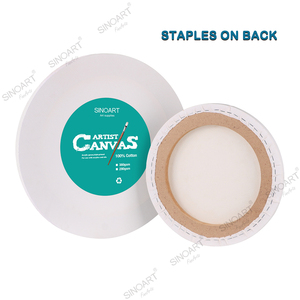 SINOART Art Supplies White Blank <strong>Round</strong> Stretched <strong>Canvas</strong> Professional Pure Cotton <strong>Canvas</strong> - Product Image 2