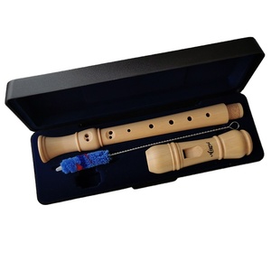 Flûte à bec soprano allemande en érable massif à 8 trous, instrument de musique à vent en bois, marque personnalisée avec étui rigide - Product Image 2