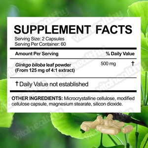Vitahealthy OEM/ODM <span class=keywords><strong>Ginkgo</strong></span> <span class=keywords><strong>Biloba</strong></span> estratto capsule supporta il cervello integratore <span class=keywords><strong>Ginkgo</strong></span> <span class=keywords><strong>Biloba</strong></span> per supporta la sana funzione cerebrale - Product Image 2