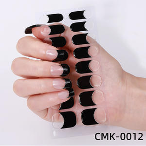 Autocollants pour <span class=keywords><strong>ongles</strong></span> en gel de style français aucune lampe nécessaire bandes de vernis à <span class=keywords><strong>ongles</strong></span> imperméables autocollants d'art d'ongle transfrontaliers faciles à appliquer en gros - Product Image 3