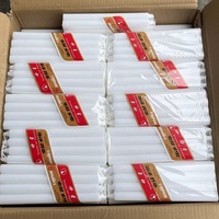 Bougies de veille religieuses catholiques blanches, 30 ou 65 pièces, prix usine, en cire de paraffine, bâtonnets coniques pour la maison, les dîners et les mariages