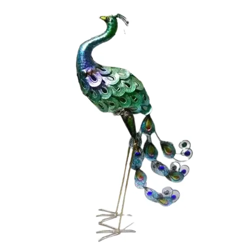 Dekorasi Taman dan Rumah Seni Kerajinan Logam Burung Besi Merak Dekoratif