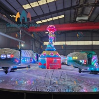 Manège portable Break Dance populaire, équipement d'amusement rotatif palpitant avec lumières LED et musique
