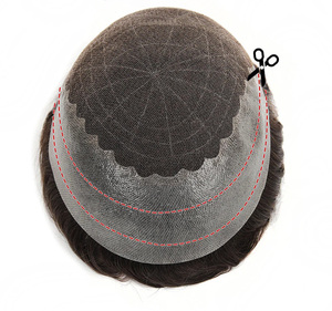 Parrucchino Dura Octagon da Uomo 7X9 in Pizzo e PU con Capelli Remy Sistema di Onde Naturali 5 Pollici Capelli Indiani Corti Densità 120% - Product Image 5