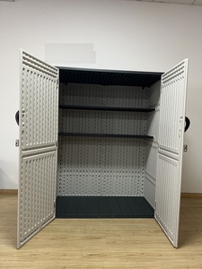 Gabinete de almacenamiento al aire libre Cobertizo de almacenamiento vertical Cobertizo de almacenamiento al aire libre de resina Muebles de <span class=keywords><strong>patio</strong></span> - Product Image 3