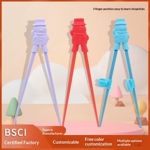 <span class=keywords><strong>Palillos</strong></span> de aprendizaje <span class=keywords><strong>para</strong></span> niños con diseño minimalista nórdico de muñeco de nieve de dibujos animados, <span class=keywords><strong>palillos</strong></span> de entrenamiento <span class=keywords><strong>para</strong></span> bebés con cabeza de silicona. - Product Image 3