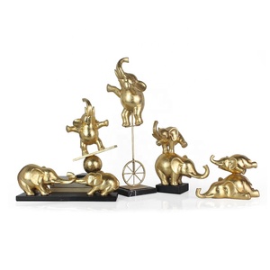 Nhựa Cao Cấp Nhãn Dán Lá Vàng Happy <span class=keywords><strong>Elephant</strong></span> Trang Trí Nhảy Múa Trong Vòng Kim Loại Thủ Công Cơ Sở Kim Loại Cho Gia Đình - Product Image 5