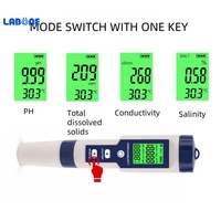 Le plus récent testeur de qualité de l'eau portable de type stylo TDS/EC/PH/salinité/TEMP 5 en 1 ph mètre