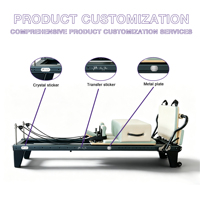 Machine de Pilates Reformer Commerciale en Aluminium, Lit Reformer Professionnel pour Salle de Sport, Studio de Pilates, Centre de Fitness