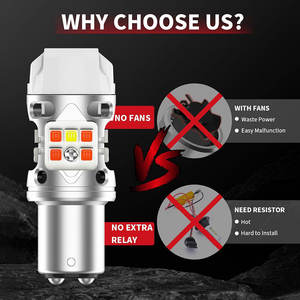 2023 la más nueva serie T3 bombillas Led 1156 BA15S P21W 1157 BAY15D P21/5W bombilla Led de señal de giro - Product Image 3