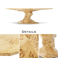 Table à manger moderne en marbre unique, grande taille, luxe, bois de peuplier, finition brillante, esthétique moderne, tables à manger pour la maison et l'appartement