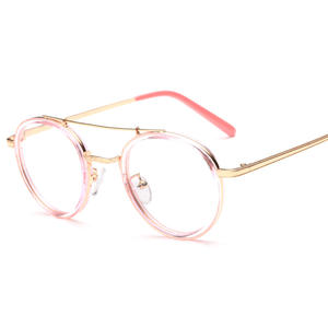 Vintage Rotonda Montature Per Occhiali Degli Uomini Delle Donne Classic Optical Occhiali Da Vista Lente Retro Occhiali Rosa Trasparente Eyewear - Product Image 4