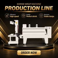 Machine d'emballage sous film rétractable semi-automatique, effet d'emballage sous film rétractable parfait pour l'eau en bouteille