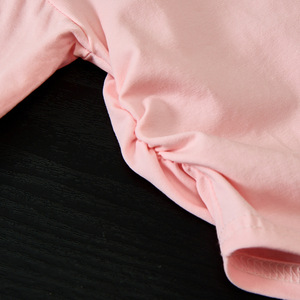 <span class=keywords><strong>Camiseta</strong></span> de manga corta para niños, Top con dobladillo con volantes, ropa exterior de algodón y Lycra para niñas, estilo occidental, estilo coreano, primavera/verano - Product Image 4