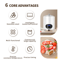 Nouvelle machine commerciale de fermentation pour jus, œufs et bière, 8L 12L, en acier inoxydable, pour yaourt probiotique grec et pasteurisateur