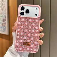 Coque de téléphone de luxe scintillante avec diamants pour iPhone 17 Pro Max 16 13 11 15 14 12 – Housse de protection