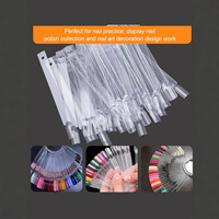 Présentoir en forme d'éventail à 50 fentes transparent pour faux ongles, idéal pour les salons de manucure et les étudiants, pour la présentation des ongles