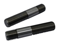 YPH DIN ASME GB High Standard Carbon Steel M6 M7 M8 Double Ended Stud Bolt Black Plated B7 L7 Premium Studs Threaded Rod