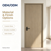 Porte intérieure insonorisée simple en aluminium et bois, plusieurs options de cœurs en bois, personnalisable, vente chaude, directement de l'usine OEM ODM