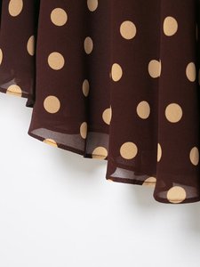 Minifalda de mujer 2026 con lunares, asimétrica, fruncida, de cintura alta, por encima de la rodilla, casual, elegante, vintage, tejida, para chica - Product Image 6