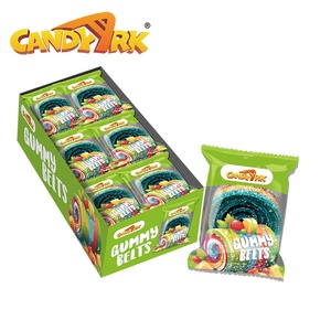 Suministro directo de fábrica OEM Regaliz Gummy <span class=keywords><strong>Candy</strong></span> Sour Belt Regaliz Sabor afrutado Textura masticable Rainbow Sour <span class=keywords><strong>Candy</strong></span> - Product Image 2