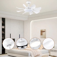 Chambre à coucher Moderne Blanc 8 Lames Led Ventilateur de Plafond 36 "Plafonnier avec Ventilateur pour Maison