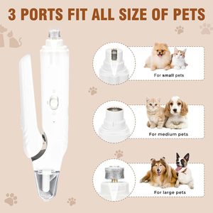 Cortauñas Eléctrico Recargable para Mascotas - Cuidado de Patas sin Dolor - 3 Tamaños de Rejillas para Mascotas Pequeñas, Medianas y Grandes - Product Image 3