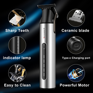 Waterproof <b>T</b> <b>Blade</b> Beard <b>Trimmer</b> USB Rechargeable Electric Hair Clippers Stainless Steel <b>Blades</b> IPX6 for Men Hair Cut - Product Image 4