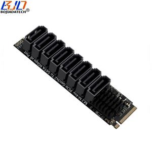 بطاقة توسعة جديدة من المصنع لمحول القرص الصلب 8 SATA 3.0 7PIN إلى NGFF <span class=keywords><strong>M</strong></span>.2 NVME <span class=keywords><strong>M</strong></span>-Key - Product Image 2