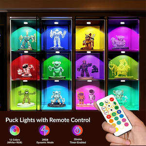 Under Cabinet Lighting,Rechargeable Motion <b>Sensor</b> Puck <b>Lights</b> with Remote,12 Color Temper Magnetic Stick on <b>Light</b> for Kitchen - Product Image 5