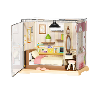 Vente flash - Maison de poupée miniature à construire soi-même - Puzzle 3D - Kit de maison miniature à construire soi-même - Maison miniature avec éclairage LED - Modèle de maison miniature
