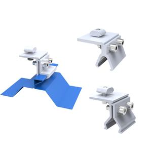 Kunci Klip Atap Lembaran Timah Aluminium 406/Klem Kelim Berdiri untuk Panel Fotovoltaik Pemasangan Atap Logam Kelim Berdiri - Product Image 1