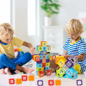 Bán buôn 120Pcs đóng gói nhà xây dựng khối lắp ráp Đồ chơi giáo dục sớm Câu Đố Đồ chơi khối xây dựng - Product Image 3