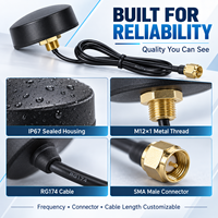 Antenne externe 4G LTE à fixation par vis 700-2700 MHz 5-6 dBi IP67 Câble RG174 SMA Mâle pour passerelle IoT