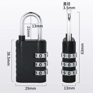 YH3677 Cadenas <span class=keywords><strong>à</strong></span> combinaison <span class=keywords><strong>à</strong></span> <span class=keywords><strong>3</strong></span> chiffres <span class=keywords><strong>pour</strong></span> sac <span class=keywords><strong>à</strong></span> dos, bagages, boîte aux lettres, armoire, <span class=keywords><strong>porte</strong></span> d'entrepôt résistant aux intempéries - Cadenas mécanique - Product Image 4