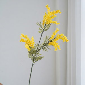 Fleurs artificielles <span class=keywords><strong>en</strong></span> gros d'usine, tige longue de 85 cm, acacia doré, branche d'acacia jaune duveteuse, <span class=keywords><strong>mimosa</strong></span> pour la décoration de mariage, de maison et d'hôtel - Product Image 2