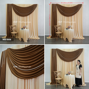 Wedding Backdrop Decoration Artificial Modern Romantic for Milk <b>Silk</b> <b>Curtain</b> Drapes High Quality - Product Image 3