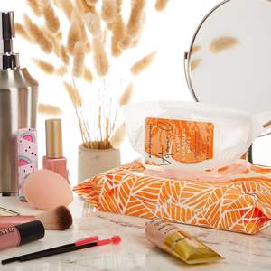 Toallitas húmedas para limpieza facial con vitamina C personalizadas, toallitas desmaquillantes - Product Image 4