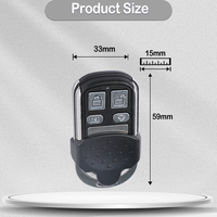 Control Remoto Inalámbrico RF Premium de 433MHz con Chip EV1527 de Aprendizaje para Puertas de Garaje y Sistemas de Seguridad