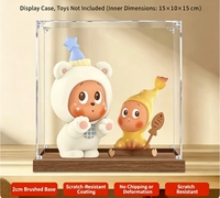 Kotak Display Akrilik Gaya Kartun Lucu Ketebalan Panel 2mm/3mm Anti Debu Ringan 3kg Penyimpanan Figurine MART Starry