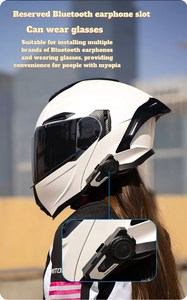 Meilleure vente en usine HX Casque de <span class=keywords><strong>scooter</strong></span> certifié 3C avec double lentille Casque de sécurité Bluetooth à couverture complète toutes saisons pour adultes - Product Image 6