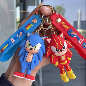 <b>Cartoon</b> Hedgehog Sonic phone strap Bracket <b>Ring</b> Cute Doll Toy KeyChain Wrist band Backpack charm Handbag bag Accessories Pendant - Product Image 3