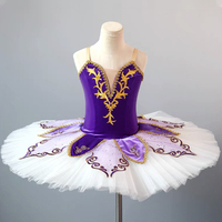 Nouvelle jupe de ballet pour enfants, robe de performance pour fille, costume de scène TUTU en satin bouffant, inspiré de la Belle au bois dormant