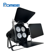 Luz Cegadora LED Bicolor Profesional de 250W y 4 Ojos con Barndoor 3200K-6500K DMX512 para Conciertos, DJ y Eventos