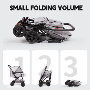 मध्यम कुत्तों के लिए सस्ती कीमत 4 पहिया पालतू जानवरों के लिए सस्ती कीमत 4 पहिया पालतू ट्रॉली - Product Image 5